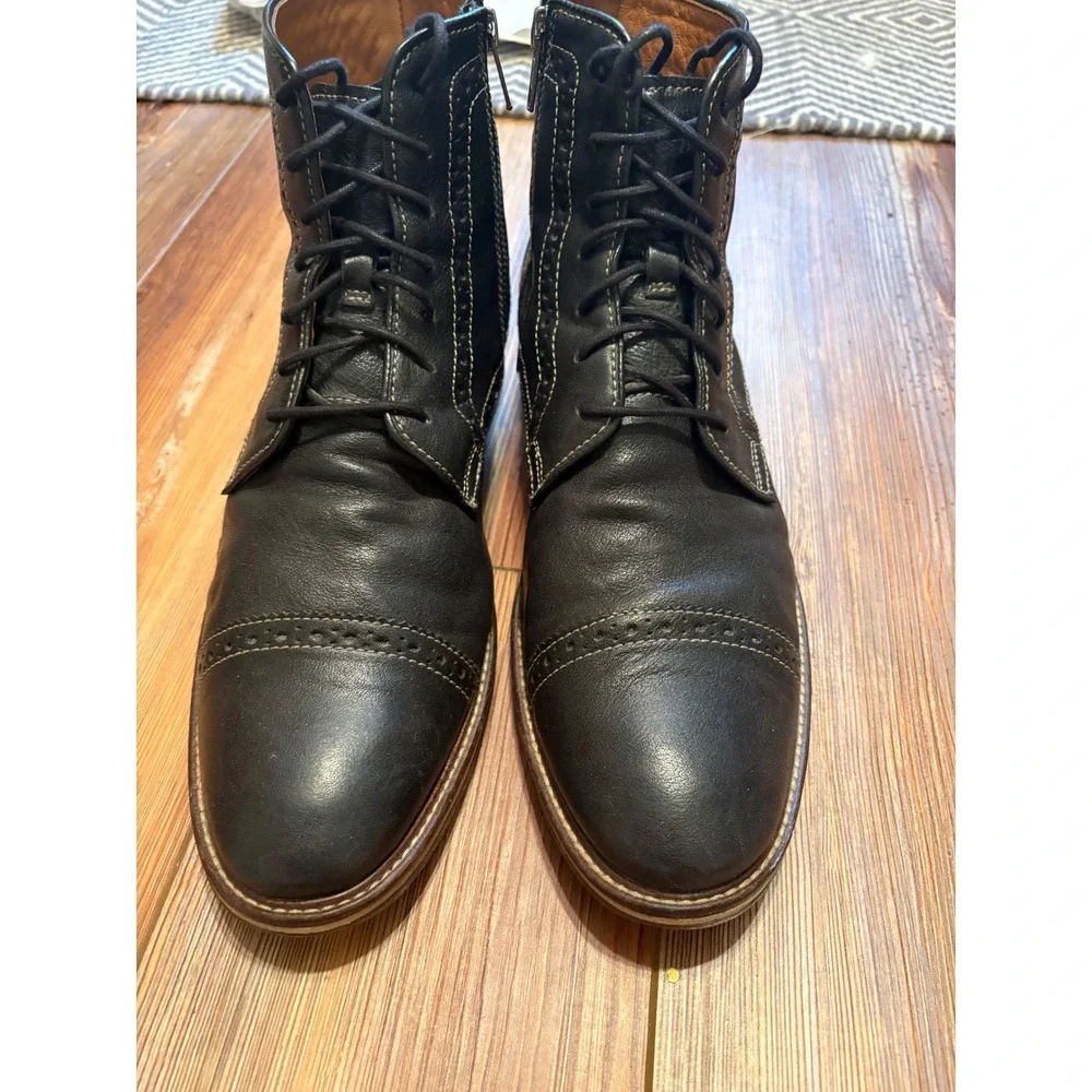 Johnston & Murphy | Shoes | Johnston Murphy Men Black Leather Cap